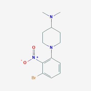 molecular formula C13H18BrN3O2 B1445843 1-(3-Bromo-2-nitrophenyl)-N,N-dimethylpiperidin-4-amine CAS No. 1707581-17-6
