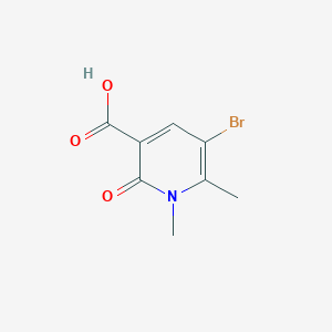 molecular formula C8H8BrNO3 B1445844 5-Bromo-1,6-dimethyl-2-oxo-1,2-dihydropyridine-3-carboxylic acid CAS No. 1630763-38-0