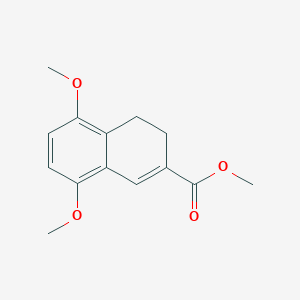molecular formula C14H16O4 B14458452 Methyl 5,8-dimethoxy-3,4-dihydronaphthalene-2-carboxylate CAS No. 68570-17-2