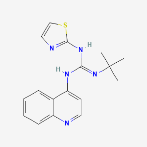 molecular formula C17H19N5S B14458484 Guanidine, 1-tert-butyl-2-(4-quinolyl)-3-(2-thiazolyl)- CAS No. 71079-91-9