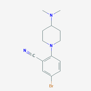 molecular formula C14H18BrN3 B1445849 5-Bromo-2-(4-(dimethylamino)piperidin-1-yl)benzonitrile CAS No. 1260891-15-3