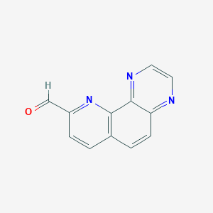 molecular formula C12H7N3O B1445853 Pyrido[2,3-f]quinoxaline-9-carbaldehyde CAS No. 1351516-06-7