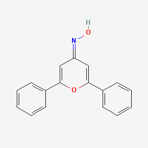 molecular formula C17H13NO2 B14458545 N-(2,6-Diphenyl-4H-pyran-4-ylidene)hydroxylamine CAS No. 71637-96-2