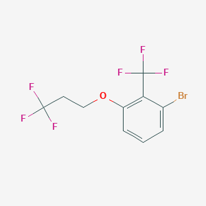 molecular formula C10H7BrF6O B1445858 1-Bromo-2-(trifluoromethyl)-3-(3,3,3-trifluoropropoxy)benzene CAS No. 1779132-44-3