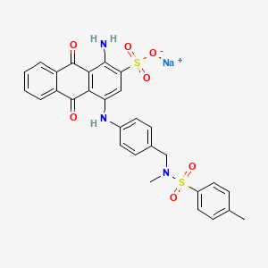 molecular formula C29H24N3NaO7S2 B14458583 Sodium 1-amino-9,10-dihydro-4-[[4-[[methyl[(4-methylphenyl)sulphonyl]amino]methyl]phenyl]amino]-9,10-dioxoanthracene-2-sulphonate CAS No. 72828-82-1