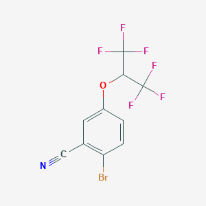 2-Bromo-5-(1,1,1,3,3,3-hexafluoropropan-2-yloxy)benzonitrile