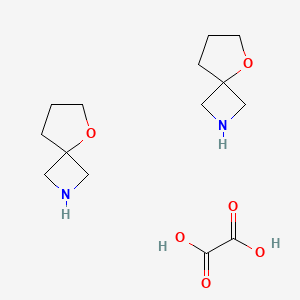 molecular formula C14H24N2O6 B1445863 5-Oxa-2-aza-spiro[3.4]octane hemioxalate CAS No. 1523618-29-2