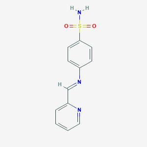 molecular formula C12H11N3O2S B14458669 Benzenesulfonamide, 4-[(2-pyridinylmethylene)amino]- CAS No. 74028-12-9