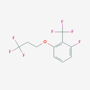 molecular formula C10H7F7O B1445867 1-Fluoro-2-(trifluoromethyl)-3-(3,3,3-trifluoropropoxy)benzene CAS No. 1779122-52-9
