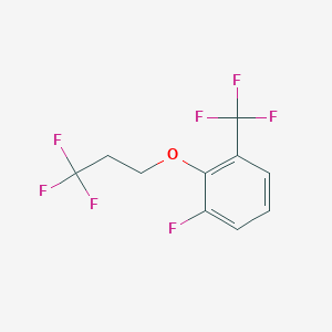 molecular formula C10H7F7O B1445868 1-Fluoro-3-(trifluoromethyl)-2-(3,3,3-trifluoropropoxy)benzene CAS No. 1779132-13-6