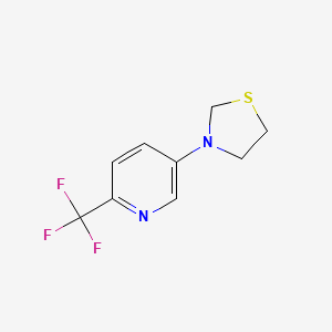 molecular formula C9H9F3N2S B1445870 3-(6-(Trifluoromethyl)pyridin-3-yl)thiazolidine CAS No. 1713160-43-0