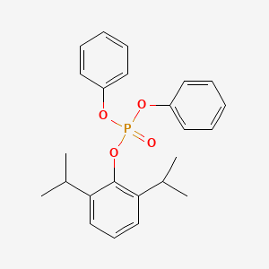 molecular formula C24H27O4P B14458701 Phosphoric acid, 2,6-bis(1-methylethyl)phenyl diphenyl ester CAS No. 74315-11-0