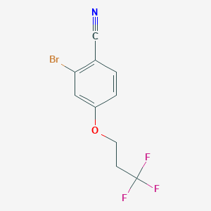 molecular formula C10H7BrF3NO B1445871 2-溴-4-(3,3,3-三氟丙氧基)苯甲腈 CAS No. 1779124-92-3