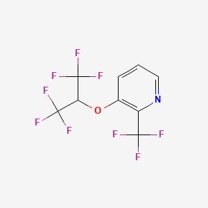 B1445872 3-(1,1,1,3,3,3-Hexafluoropropan-2-yloxy)-2-(trifluoromethyl)pyridine CAS No. 1779122-67-6