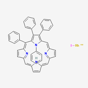molecular formula C44H30IN4Rh+2 B14458729 iodorhodium(2+);10,12,13,23-tetraphenyl-21H-porphyrin CAS No. 69509-35-9