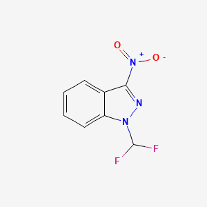 molecular formula C8H5F2N3O2 B1445877 1-(difluoromethyl)-3-nitro-1H-indazole CAS No. 1803599-67-8
