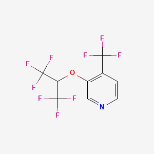 molecular formula C9H4F9NO B1445879 3-(1,1,1,3,3,3-Hexafluoropropan-2-yloxy)-4-(trifluoromethyl)pyridine CAS No. 1779124-15-0