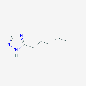 molecular formula C8H15N3 B14458799 5-Hexyl-1H-1,2,4-triazole CAS No. 67646-18-8