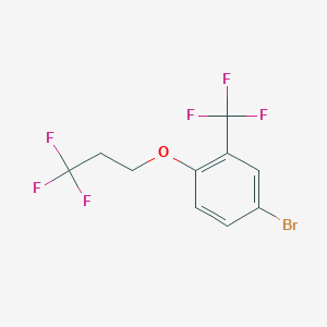 molecular formula C10H7BrF6O B1445880 4-Bromo-2-(trifluoromethyl)-1-(3,3,3-trifluoropropoxy)benzene CAS No. 1774897-81-2