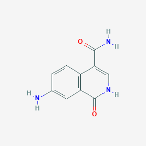molecular formula C10H9N3O2 B1445881 7-Amino-1-oxo-1,2-dihydroisoquinoline-4-carboxamide CAS No. 1787857-96-8