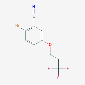 molecular formula C10H7BrF3NO B1445882 2-Bromo-5-(3,3,3-trifluoropropoxy)benzonitrile CAS No. 1707358-25-5