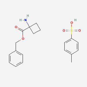 molecular formula C19H23NO5S B1445886 Benzyl 1-aminocyclobutanecarboxylate 4-methylbenzenesulfonate CAS No. 125483-57-0