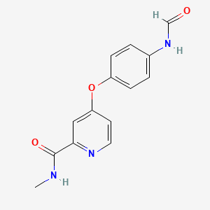 molecular formula C14H13N3O3 B1445890 4-[4-(Formylamino)phenoxy]-N-methyl-2-pyridinecarboxamide CAS No. 2004659-84-9