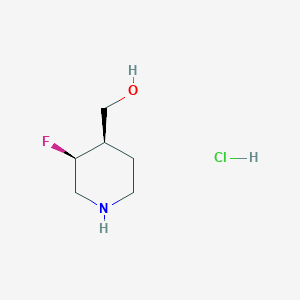 molecular formula C6H13ClFNO B1445895 [(3S,4R)-rel-3-fluoro-4-piperidyl]methanol hydrochloride CAS No. 895577-96-5