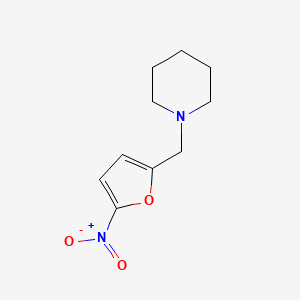 molecular formula C10H14N2O3 B14458959 1-[(5-Nitrofuran-2-yl)methyl]piperidine CAS No. 73315-69-2