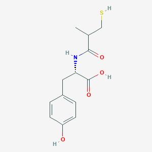 molecular formula C13H17NO4S B14458965 N-(2-Methyl-3-sulfanylpropanoyl)-L-tyrosine CAS No. 72634-63-0