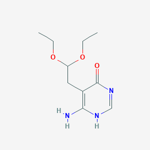 molecular formula C10H17N3O3 B014459 6-Amino-5-(2,2-diethoxyethyl)pyrimidin-4-ol CAS No. 7400-06-8