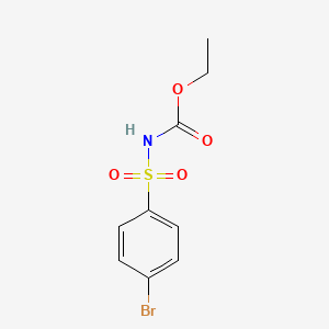 molecular formula C9H10BrNO4S B14459023 Ethyl[(4-bromophenyl)sulfonyl]carbamate CAS No. 72856-18-9
