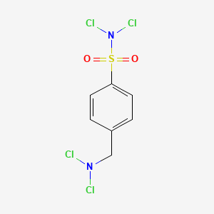 molecular formula C7H6Cl4N2O2S B14459090 N,N-Dichloro-4-[(dichloroamino)methyl]benzene-1-sulfonamide CAS No. 67005-80-5