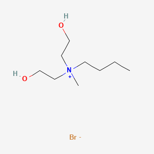 molecular formula C9H22BrNO2 B14459093 N,N-Bis(2-hydroxyethyl)-N-methylbutan-1-aminium bromide CAS No. 73016-18-9
