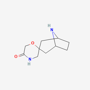 molecular formula C10H16N2O2 B1445910 8-Azaspiro[bicyclo[3.2.1]octane-3,2'-morpholin]-5'-one CAS No. 1881288-15-8