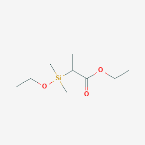 molecular formula C9H20O3Si B14459123 Ethyl 2-[ethoxy(dimethyl)silyl]propanoate CAS No. 72227-79-3