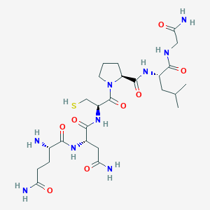 molecular formula C25H43N9O8S B14459128 Glycinamide, L-glutaminyl-L-asparaginyl-L-cysteinyl-L-prolyl-L-leucyl- CAS No. 72098-65-8