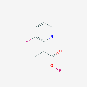 molecular formula C8H7FKNO2 B1445916 Potassium 2-(3-fluoropyridin-2-yl)propanoate CAS No. 1803571-04-1