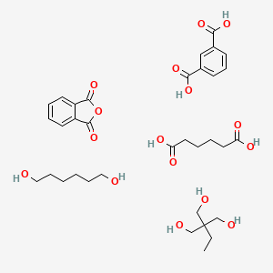 molecular formula C34H48O16 B14459183 Benzene-1,3-dicarboxylic acid;2-benzofuran-1,3-dione;2-ethyl-2-(hydroxymethyl)propane-1,3-diol;hexanedioic acid;hexane-1,6-diol CAS No. 72259-84-8