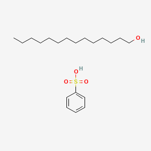 molecular formula C20H36O4S B14459209 Benzenesulfonic acid;tetradecan-1-ol CAS No. 69867-72-7