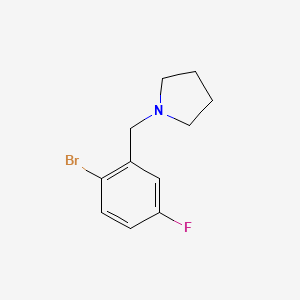 molecular formula C11H13BrFN B1445925 1-(2-Bromo-5-fluorobenzyl)pyrrolidine CAS No. 1704065-17-7