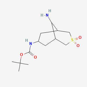 tert-butyl N-(9-amino-3,3-dioxo-3lambda6-thiabicyclo[3.3.1]nonan-7-yl)carbamate