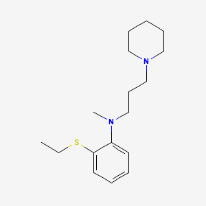 molecular formula C17H28N2S B14459284 Piperidine, 1-(3-(N-(2-ethylthiophenyl)-N-methylamino)propyl)- CAS No. 73790-77-9
