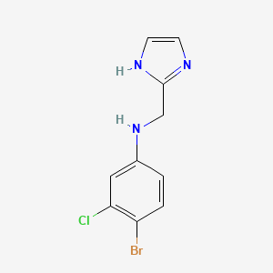 B1445931 4-bromo-3-chloro-N-(1H-imidazol-2-ylmethyl)aniline CAS No. 1691144-33-8