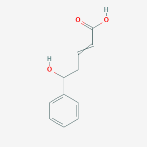 molecular formula C11H12O3 B14459326 5-Hydroxy-5-phenylpent-2-enoic acid CAS No. 69637-30-5