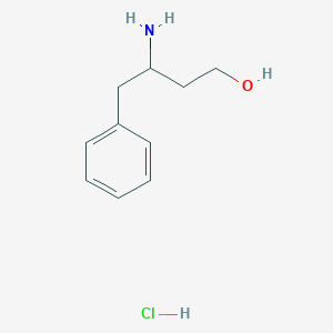 molecular formula C10H16ClNO B1445938 3-Amino-4-phenylbutan-1-ol hydrochloride CAS No. 1803594-04-8