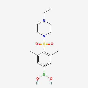 molecular formula C14H23BN2O4S B1445939 (4-((4-Ethylpiperazin-1-yl)sulfonyl)-3,5-dimethylphenyl)boronic acid CAS No. 1704067-32-2