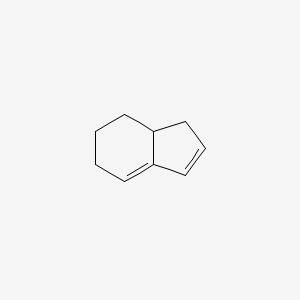 molecular formula C9H12 B14459418 1H-Indene, 5,6,7,7a-tetrahydro- CAS No. 74459-92-0
