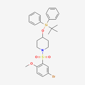 1-((5-Bromo-2-methoxyphenyl)sulfonyl)-4-((tert-butyldiphenylsilyl)oxy)piperidine