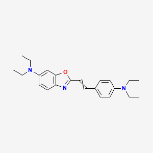 molecular formula C23H29N3O B14459426 2-{2-[4-(Diethylamino)phenyl]ethenyl}-N,N-diethyl-1,3-benzoxazol-6-amine CAS No. 72924-71-1